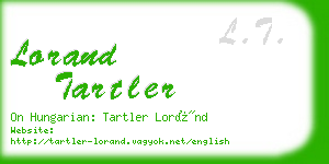 lorand tartler business card